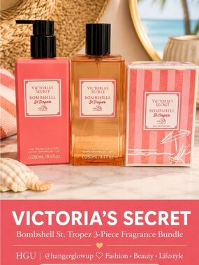 Victoria’s Secret Bombshell St. Tropez 3PC Fragrance Gift Set New Sealed